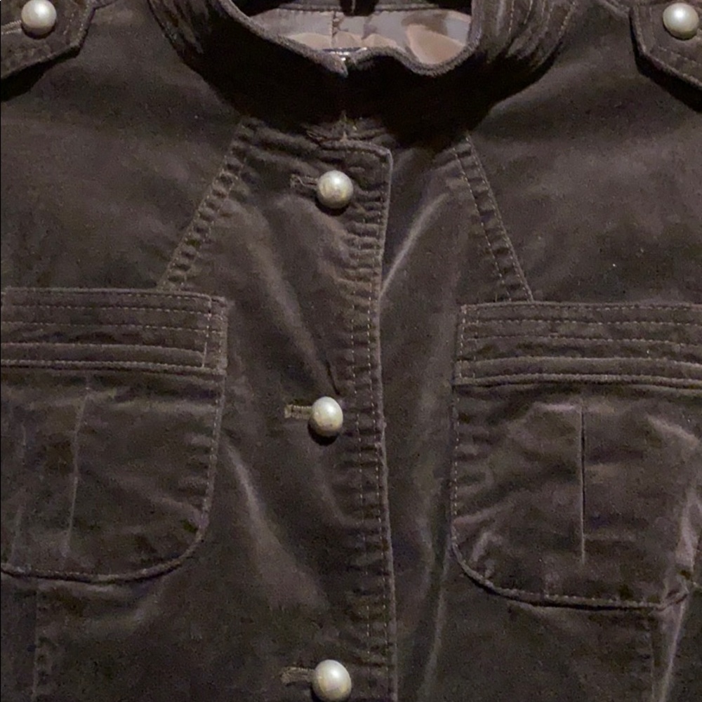 Mossimo Brown Velvet Button Down Jacket - image 8